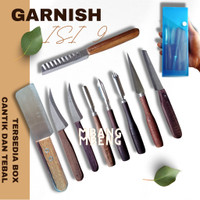 pisau garnish / pisau ukir buah dan sayur / pisau tumpeng set