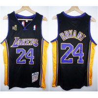 JERSEY BASKET NBA LAKERS #24 KOBE BRYANT HITAM FINALS LOGO CHAMPION 09/10 M&N