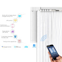 NS Plus Electric Motor Curtains Smart Home System Alexa Voice Remote