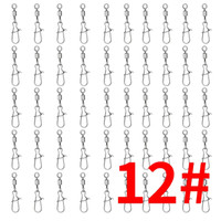 50Pcs/Set Stainless Steel Fishing Barrel Bearing Swivel Solid Ring Lur