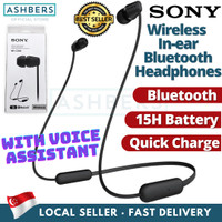 Wireless In-ear Bluetooth Headphones WI-C200 Earphones 15hr Battery , Hands-Free Calling, And Clear Sound! Lighter Than WI-C100