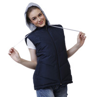 New Rompi Pria Kasual Fitur Hoodie Lepas Pasang Premium Vest Terima