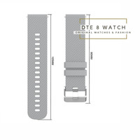 strap jam tangan rubber silikon short 20mm mv quick release