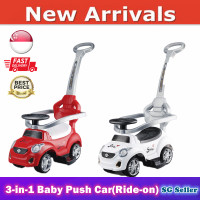 【 Ready Stock】3-in-1 Baby Push CarRide On)★Kid Scooter/Walker√Red/White√Outdoor&Indoor Educational Toy√Fast Delivery√