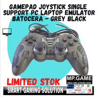 Gamepad Usb Joystick Stik Stick Pc Laptop Grey Black Single Kabel Usb