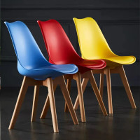 SL Solid Wood Upholstered Dining Chair Nordic Minimalist Leisure Ne