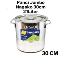 Panci Stock Pot Nagako Stainless Steel Tebal 30cm / stokpot 30cm