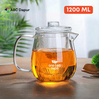Teko Pitcher Glass Teapot Japanese Style Tea Infuse 1200 ML