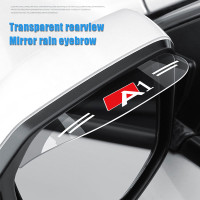 YM 2 Buah untuk Audi A1 Logo Fleksibel PVC Kaca Spion Penahan Hujan
