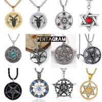 H3M Kalung pria tengkorak punk style men necklace devil