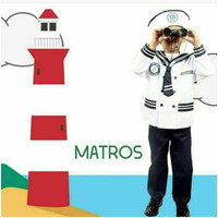;n Baju/kostum/stellan/seragam profesi anak Pelaut size 5 -6