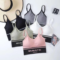 Lf - Bra Sport Munafie Pakaian Wanita Bh Tanpa Kawat Busa Push Up