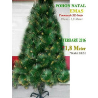 HOT DEALS POHON NATAL EMAS 1,8M 6FEET READY STOCK