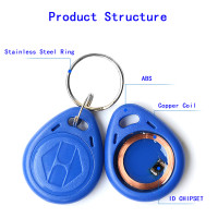 Advanced 100pcs 125K ID Keyfob Ring Read Only RFID EM4100 Key Tag