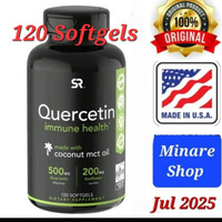 Sports Research Quercetin 120 Softgels 500 mg MCT Oil Sunflower Murah