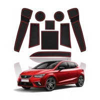 LFOTPP Door Groove Mat for Seat Ibiza Typ 6F 2018 2019 2020 Hatchback Anti-slip Door Gate Slot Pads Auto Interior Accessories
