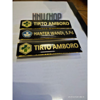 Papan Nama | Name Tag PDH Bahan Kuningan Premium Magnit Berkualitas
