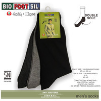 (Hdk01) Kaos Kaki Pria Anti Bakteri Biofootsil Double Sole Banded 3 Psg - Bc 3