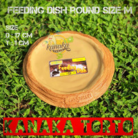 BERKUALITAS Feeding Dish Round Size M Tempat Makan Hewan Reptil Kura Torto Sulcata