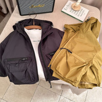 2024 Spring Autumn Girls Boys Thin Hooded Long Sleeve Jacket Baby