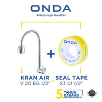 Kran Cuci Piring Flexible Onda 2in1 Keran Sink Tembok Dapur Brass V20