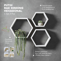 BERKUALITAS Rak Dinding Hexagonal Hiasan Tembok Dekorasi Tempel Kamar Tidur