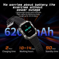 2024 New Military Outdoor Mens Smart Watch Compass Gps Track We