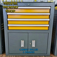 Toolbox cabinet troley roda 4 laci + 1 dek rak perkakas mekanik 9 Best