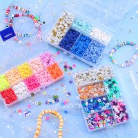 CT 1750PCS 6MM Clay Beads for DIY Bracelet Making Flat Round Polymer