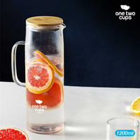 Teko Kaca Teh Pitcher Borosilicate Glass 1.2 Liter