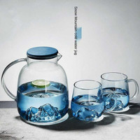 Teko Pitcher Teh Jus Borosilicate Glass 1.8L with 2 Cups