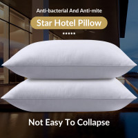 New Hilton Pillow Core Five-star Hotel Pillow Anti-dust Mite Non-collapse Classic Cotton Pillow Core Anti-mite Soft And Breathable Sleep Aid Cervica Certebrae
