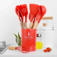 Sillicone Utensil Set 12 In 1 Spatula Silikon Peralatan Masak Goreng