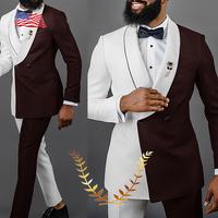 Color Block Suit For Mens Wedding Tuxedo 2 Piece Elegant Men'S Suit