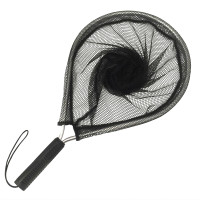 EN Portable Nylon Aluminium Alloy Landing Black Net Fly Fishing Fish