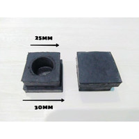 Alas Kaki Anti Slip KARET KOTAK Kursi Meja 25 x 25mm Tutup Pipa Hollow