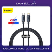READY Baseus Crystal Shine Kabel Data iPhone Type C to Lightning PD 20W
