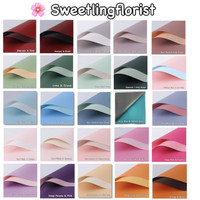 [20 Lembar] Flower Wrapping Cellophane Paper Bi Color Dua Warna Tbk