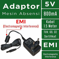 [NEW] PROMO ADAPTOR MESIN ABSENSI 5V-0.8A BUILT-IN EMI, TUV, GS, CE