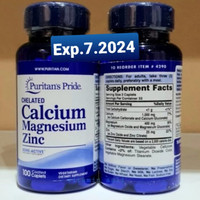 Puritan Pride Calcium Magnesium Zinc 100 tablet Original USA Murah