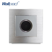 Perak Suara Seneor Lampu Wallpad Mewah Satin Logam Panel Suara Sensor
