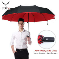 TOPX Payung Lat Buka Tutup Otomatis Double Layer Windproof 105cm - T1212