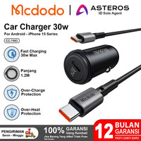 READY MCDODO Car Charger Samsung USB PD Type C Super Fast Charging 25w