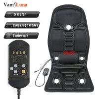 Full-Body Back Neck Waist Infrared Therapy Heated Massage Electric Vibrator Cushion Seat Car Home Office Massage Chair Pad