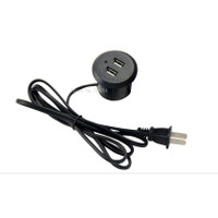 round table sofa dual usb charger socket with led light