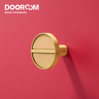 Dooroom Brass Genuine Leather Colorful Hooks Bathroom Indoor Kitchen