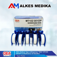 GEA Medical Tape w/Dispenser "GEA" MT102 001DP (1.25x914cm) 24 Roll/Box