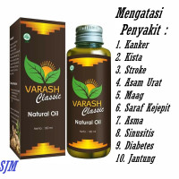 MINYAK VARASH CLASSIC OIL VARASH NATURAL MINYAK BALUR PENYAKIT MENAHUN DEGENERATIF BOOSTER OIL SARAF KEJEPIT STROKE PSIKOSOMATIS100 ML [PROMO] BARANG BERKUALITAS 100% ORIGINAL