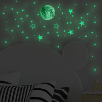 Advantage 127Pcs/Set Moon and Stars Colorful Fluoresnt Stickers