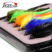 10pcs Saltwater Fishing Fly Streamer Baits Dragon Tail Flies For Pike